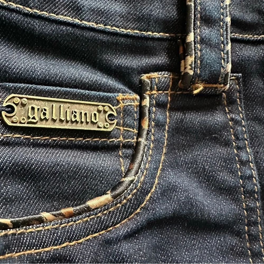 John Galliano Logo Denim Overalls 38 / 4 NWOT - Picture 6 of 16